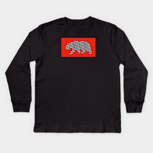 California Republic Flag Bear Kids Long Sleeve T-Shirt